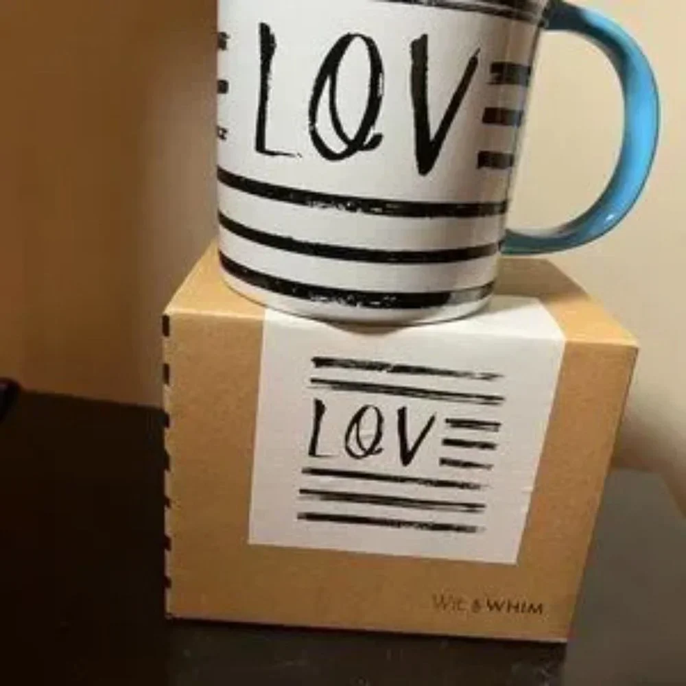 Love Mug by Wit & Whim Large Ceramic with‎ Box (New)